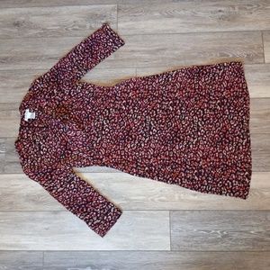 JGHOOK Multicolored, Animal Print, 3/4 Length Sleeve Dress